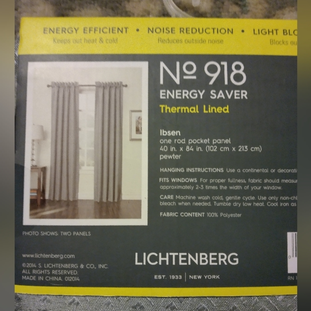 1 gray patterned light blocking panel - Picture 5 of 6